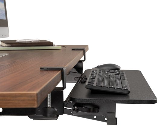 Toetsenbord lade onder bureau - toetsenbord houder - toetsenbordlade - keyboard tray - ergonomisch zithouding - hoogte verstelbaar en uitschuifbaar