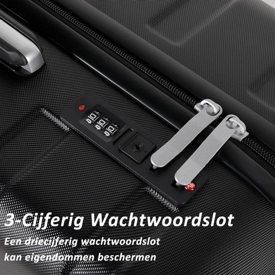 TAN.TOMI Handbagage Koffer 41L – Harde ABS Schaal – 4 Wielen – Cijferslot