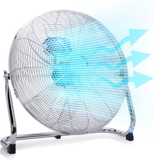 Tristar Metalen Vloerventilator 50 cm – 3 Standen – Boxventilator – 130° Instelbaar – Sterke Luchtstroom – VE-5885