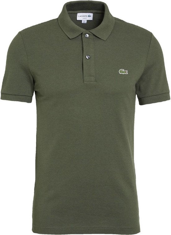 Lacoste 1hp3 Heren S/s Polo 12 Polo's & T-shirts Heren - Polo shirt - Olijf - Maat XS