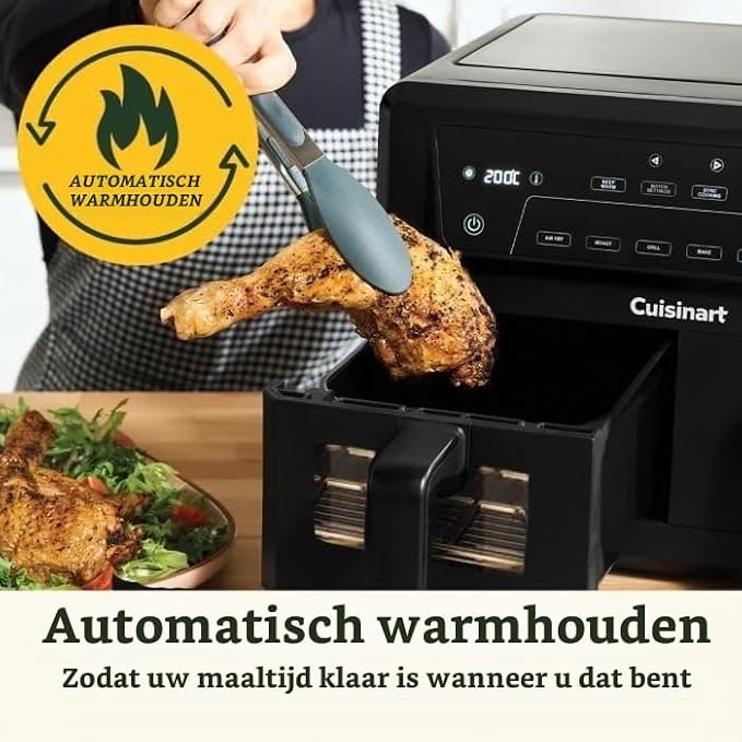 Cuisinart XXL Airfryer 10,4L – Dubbele Lade 2 x 5,2L – 2400W – PFAS-vrij