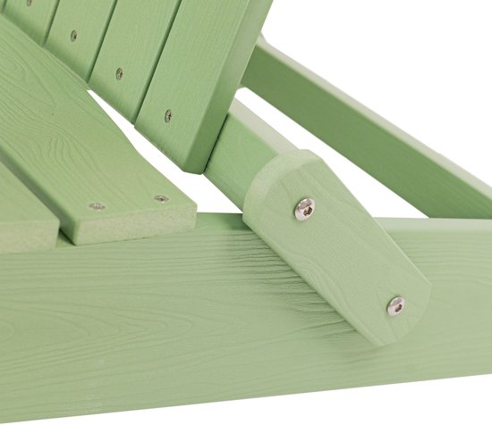 AXI Claire Adirondack Stoel Pastelgroen – Kunststof loungestoel met armleuningen – Opklapbaar - Hoge rugleuning - Tuinstoel - 84,5 x 77 x 95,5 cm - Duurzaam & weerbestendig