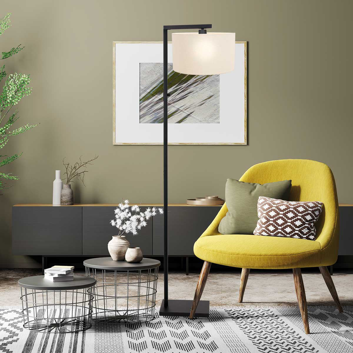Steinhauer vloerlamp Stang - zwart - metaal - 2997ZW