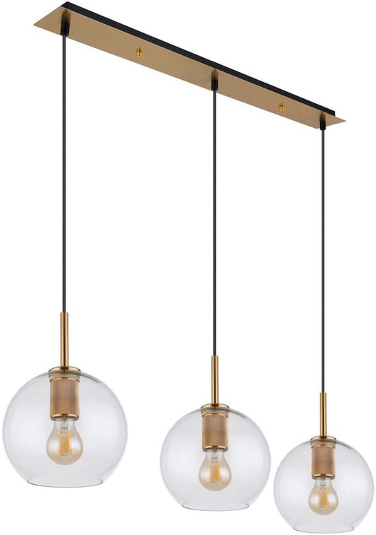 Globo - hanglamp - ADARA - brons - glas - grote eettafellamp - E27 - 15462H2
