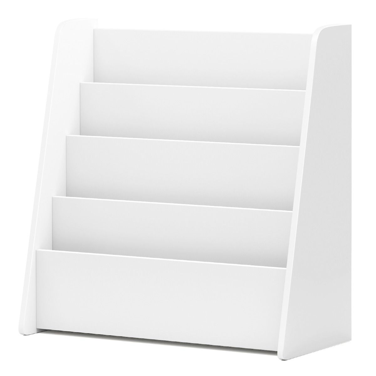 Coast Kinderboekenrek - 4 opbergvakken - tijdschriftenhouder - wit