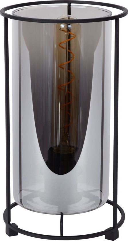 Lucide DOUNIA Tafellamp - Ø 15 cm - E27 - Zwart
