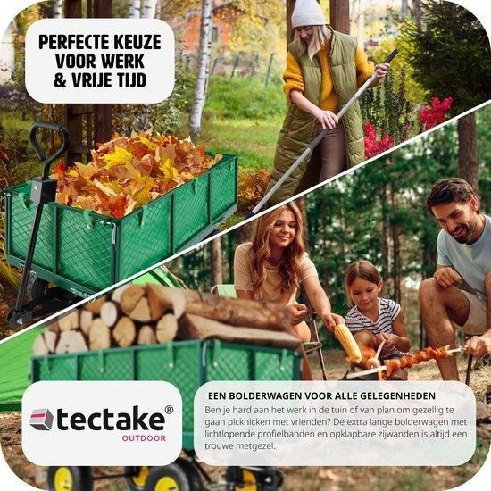 tectake® - XXL Bolderkar bolderwagen tuinkar transportkar - 401418