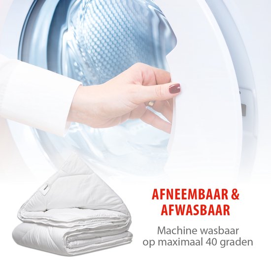 alpina Dekbed 240x200/220 cm - 4 Seizoenen Dekbed 2 Persoons - Machine Wasbaar bij 40 Graden - Sneldrogend en Ademend Materiaal - Zomer- en Winterdekbed - Polyester - Wit
