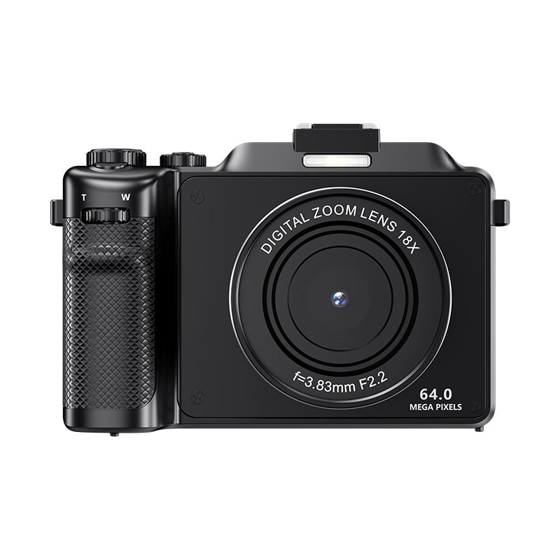KOMERY X9 digitale 4K-camera - 64 MP - zwart