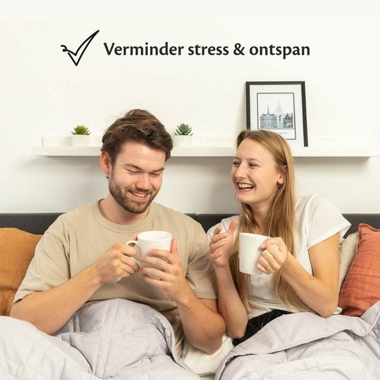 Verzwaarde Deken 13kg – 200x200 – Extra Zwaar – Voor Diepe Ontspanning & Betere Slaap – OEKO-TEX