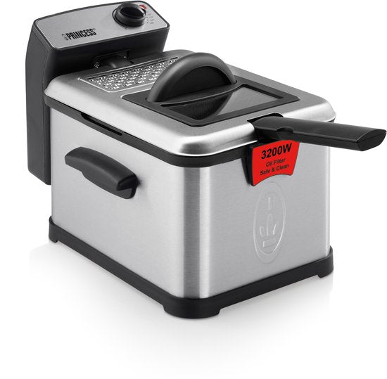 Princess Superior Frituurpan - 3 liter - Koude zone en filters - Krachtig 3200 Watt vermogen - 183001