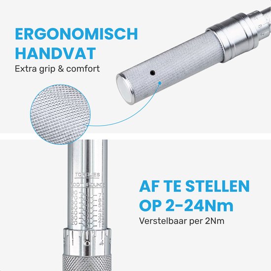 Momentsleutel 11 delige set – 2/24Nm - Fiets – Auto – Fietsgereedschap – Torque wrench