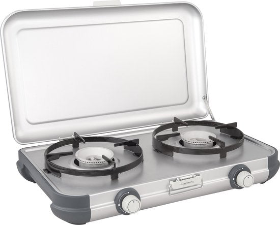 Campingaz Camping Kitchen 2 CV Camping kooktoestel - kooktoestel 2 pits - 2x 2000 Watt - zilvergrijs