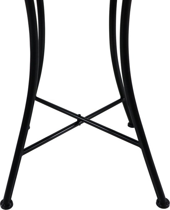 AXI Camilla Bistro Tafel - Zachtblauw – Metalen tuintafel – Vierkant – 60 x 60 x 75 cm - Mozaïeklook – Ingelegd met keramische tegels – Voor tuin, terras en balkon