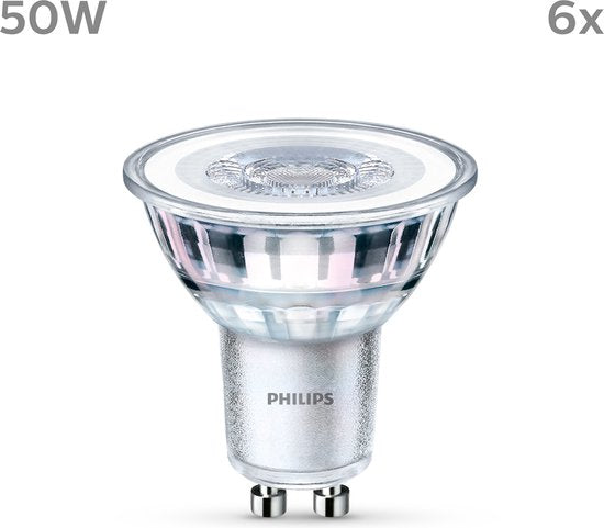 Philips LED Spot - 50 W - GU10 - Koelwit licht - 6 stuks