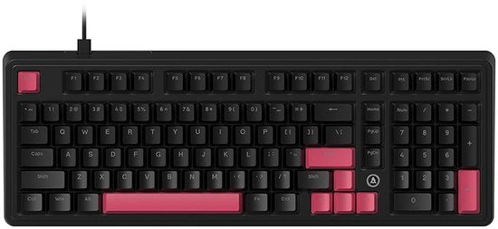AJAZZ AK980 Bedraad Mechanisch Gaming Toetsenbord - 98% Layout met Numpad - Gasket Mount - Hot-Swappable - RGB - US QWERTY - Red Switch - Zwart/Roze