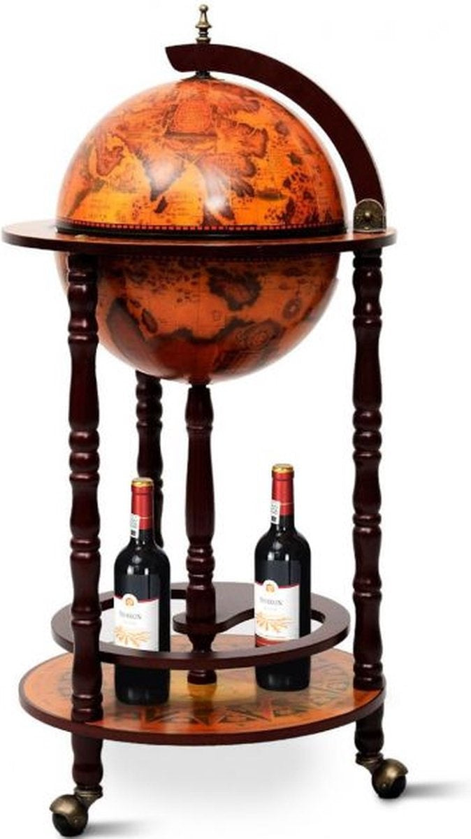 Coast - Wijnrek - Globebar - Wijnbar - Wereldbol bar - ⌀ 45 cm - Bruin