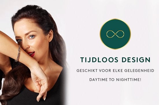 Laura Ferini Dames Armband Prego Zilver - Zilverkleurige Schakelarmband - 18K Witgoud Verguld - Sieraad - Accessoires - Sieraden - Dames Armbandje