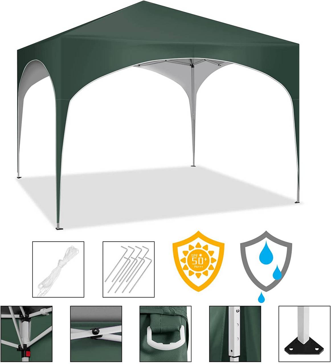 WOLTU Paviljoen Pop-Up - Waterdicht - Groen - 3x3m