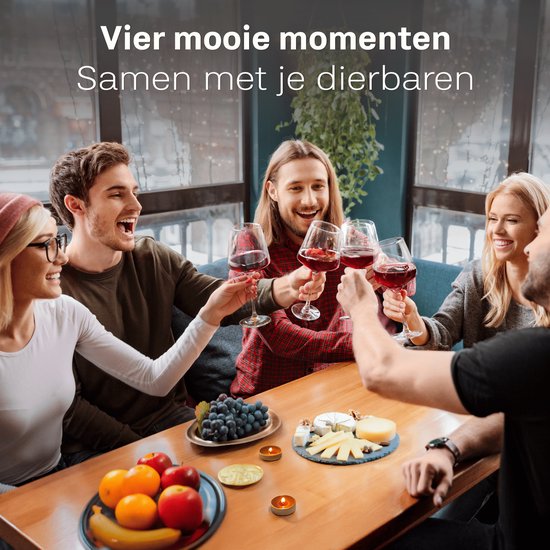 BarDeluxe® Wijnglazen Rode Wijn - Luxe Cadeau - Kristallen Wijnglas 640ml - Rode Wijnglazen Kristal - Handgemaakt - Perfect voor Bar of Diner