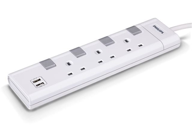 Philips Socket 230V 3 way CHP4130WB/05 - 3 pin socket