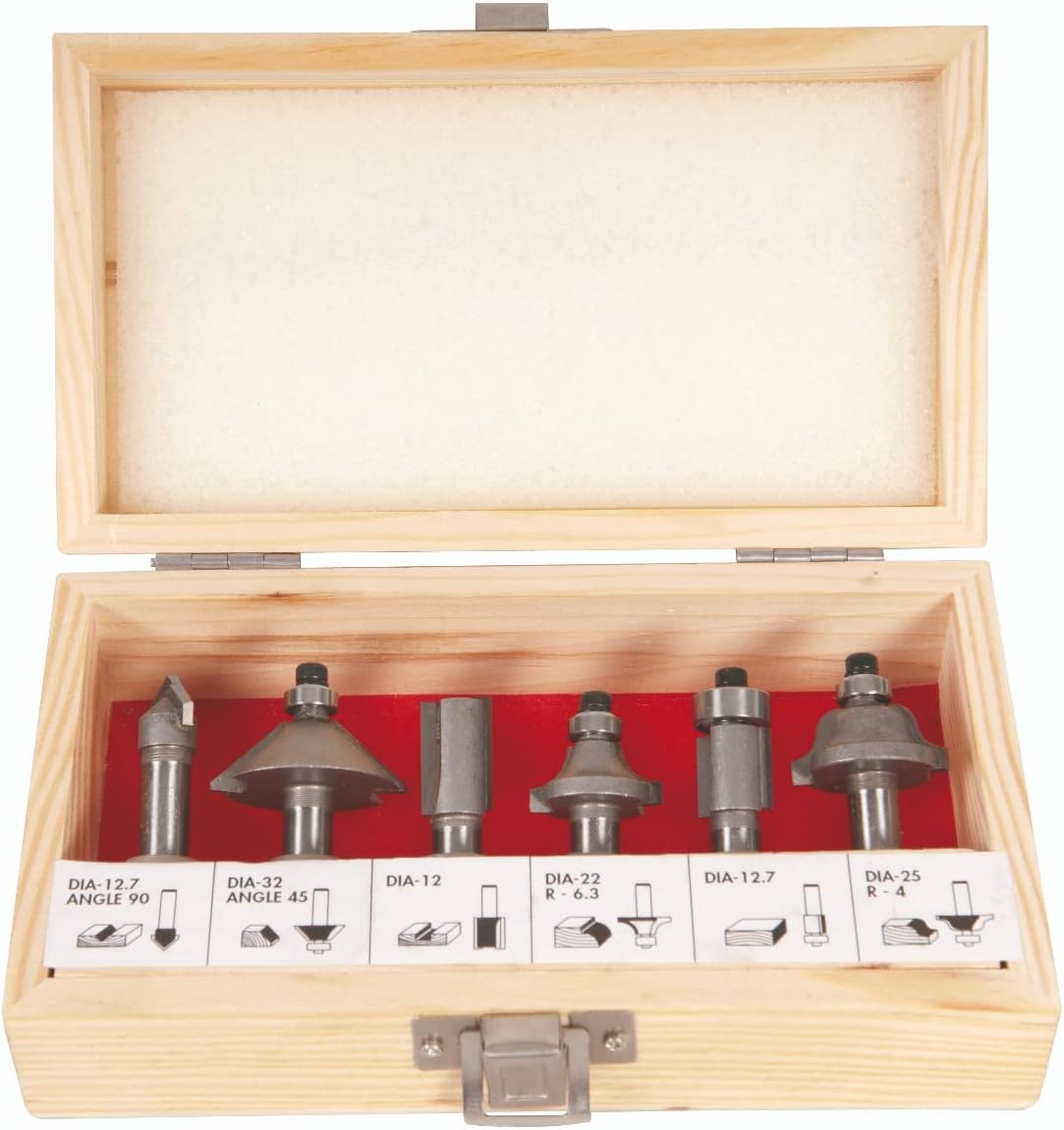FERM Bovenfrees - PRM1015 - 1300W - 2 Spantangen - 60mm Freesdiepte - 30mm Freesdiameter - 6-delige