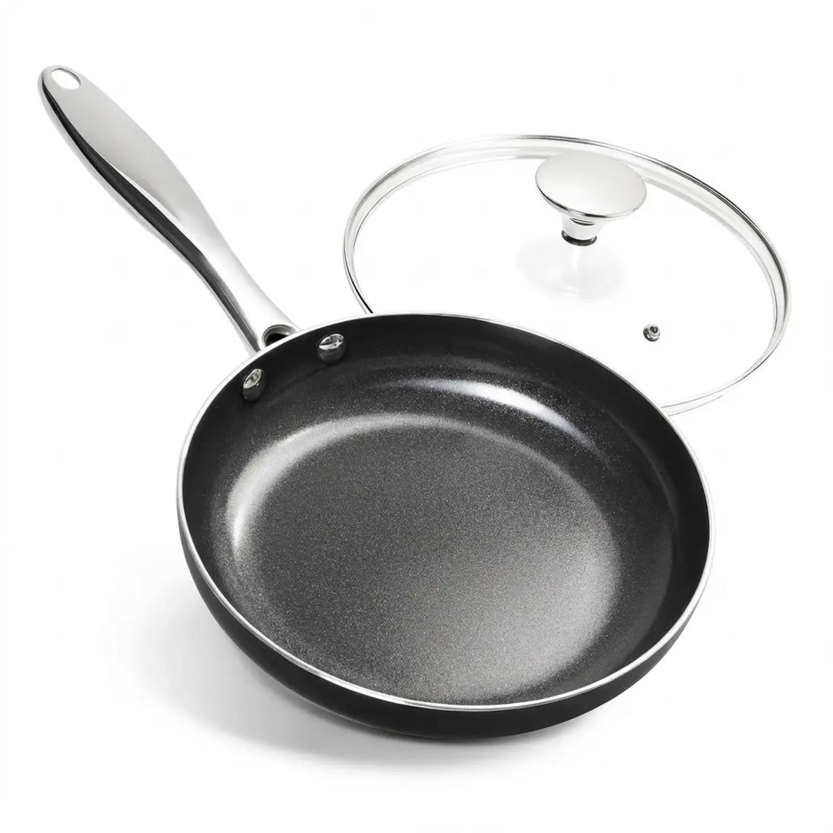 Michelangelo Keramische Koekenpan met Deksel - 8 inch - Zwart