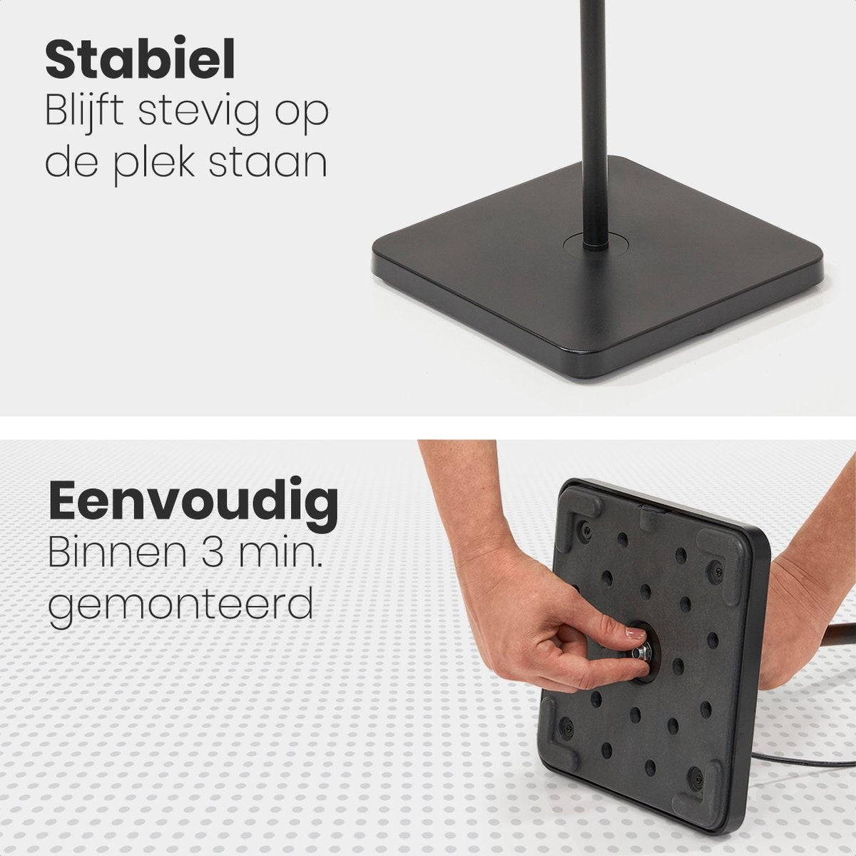 Auronic Staande Lamp - LED Vloerlamp - Geschikt voor Woonkamer - Dimbaar - Zwart