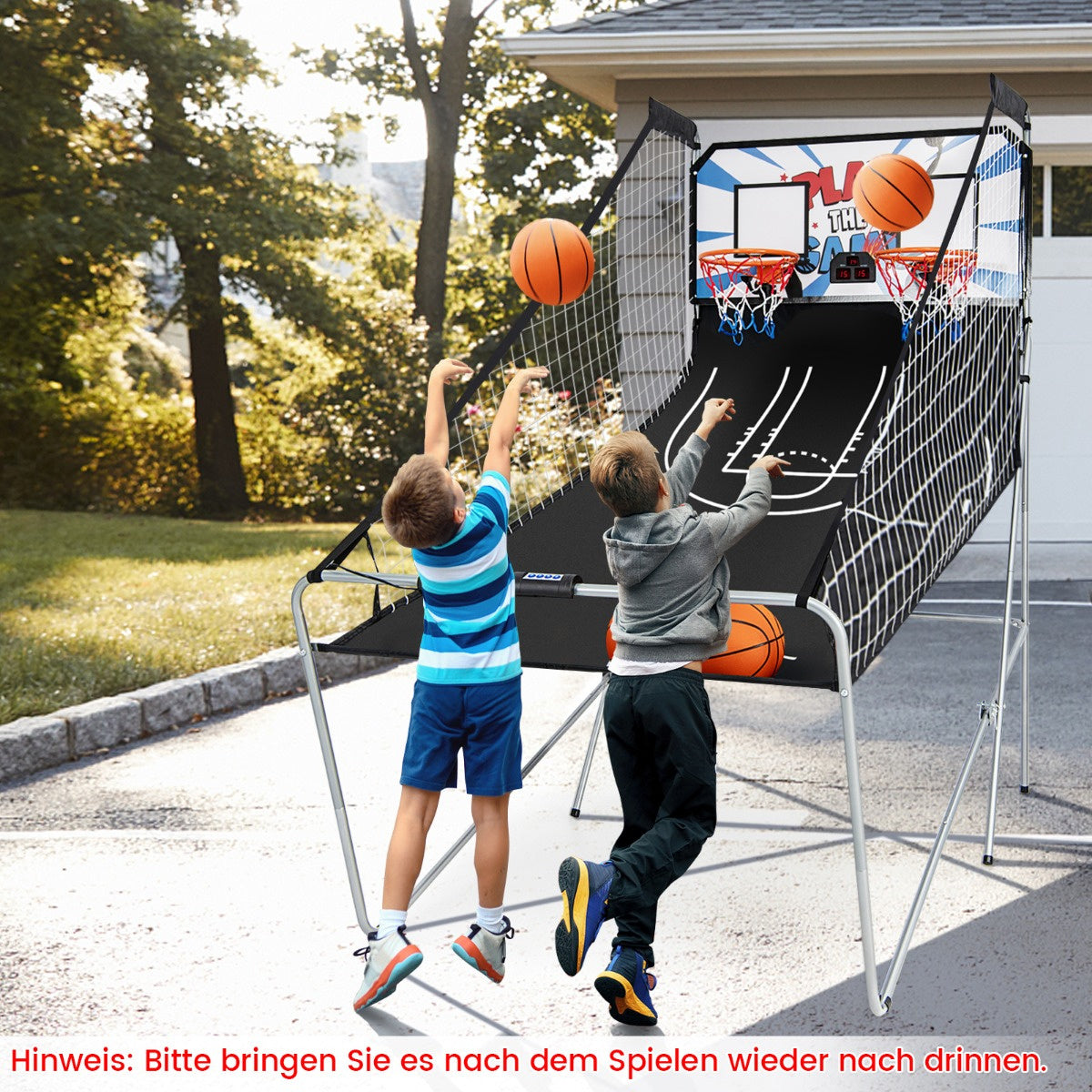 Coast Opvouwbare Basketbalmachine - Met 2 Ringen - Wit