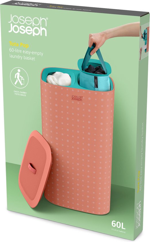 Joseph Joseph - Tota Pop Wasmand 2x30 Liter - Kunststof - Oranje