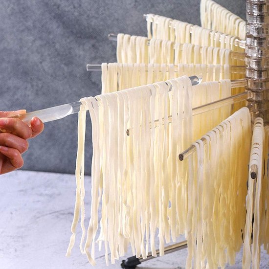 Pasta Droogrek - Opvouwbaar Rek voor Gemakkelijke Opslag met 16 Armen - Verse Pasta Drogen - Noodle Droogrek voor Spaghetti Ect pasta droogrek