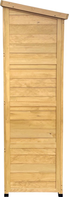 AXI Hugo houten opbergkast Bruin - Tuinkast met Verzinkt dak - 3 legplanken en bodem - FSC hout - Magneetsluiting - 85x52x174cm