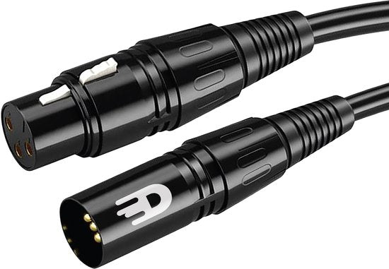 Drivv. Premium XLR Kabel - Microfoon kabel - Mannelijk naar Vrouwelijk 3 pin - 1 Meter