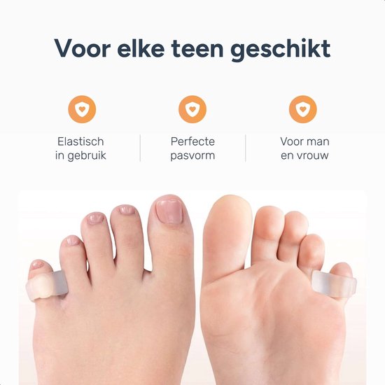 Alyze Teenspreider Siliconen - 2 Stuks - Hallux Valgus Corrector - Teenbeschermer - Tenenspreiders - Teencorrector - Hamerteen Brace - Persoonlijke Verzorging