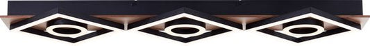 Brilliant Plafondlamp Maureen – 88 cm – Zwart met Hout