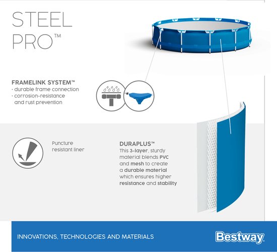 Bestway Steel Pro Zwembad - Ø 305 x 76 cm