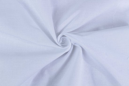 DoubleDry Hoeslaken 90x200 cm - 100% Natuurlijk Katoen - Zacht & Ademend - Rondom Elastiek - OEKO-TEX & BSCI - Wit
