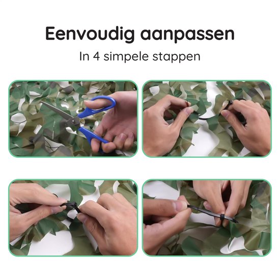 Volcan Camouflagenet 300x400 - Schaduwdoek - Camonet Voor Optimaal Camouflage Effect - Groen