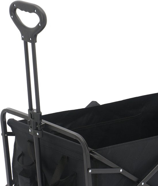 AXI AB131 Opvouwbare Bolderwagen – Zwart – Met Trekstang, Remmen en Hoes – 100 kg Draagvermogen – Eenvoudig mee te nemen - Metaal