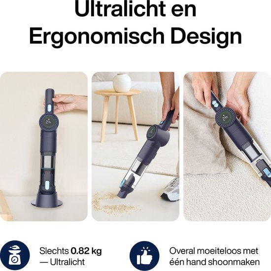 Kruimeldief NanoDetect Pro 120W - Kruimelzuiger Snoerloos - Krachtige Handstofzuiger - Draadloos - Autostofzuiger - Samako