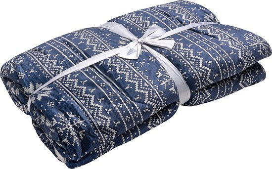 Cosas - Hoodie deken - Plaid met mouwen - Blauw - 180x130cm