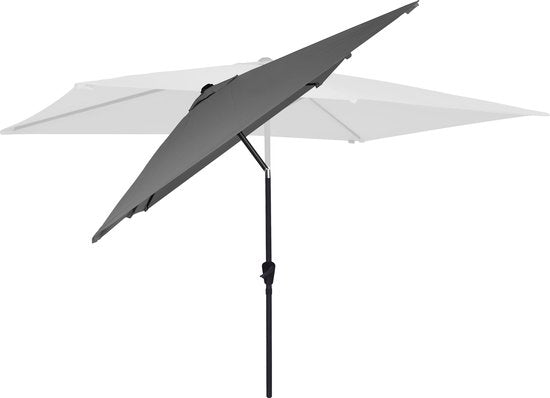VONROC Stokparasol – Kantelbaar & Incl. Beschermhoes – 200 x 300 x 245 cm – Grijs