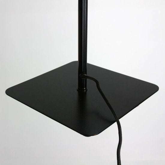 Vloerlamp Lumo 4608BR - Moderne tweelichts leeslamp van metaal met bronzen accenten, 125 cm hoog, draaibaar en kantelbaar, merk Mexlite