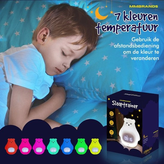MM Brands Slaaptrainer - Kinderwekker met 7 verschillende lichtkleuren