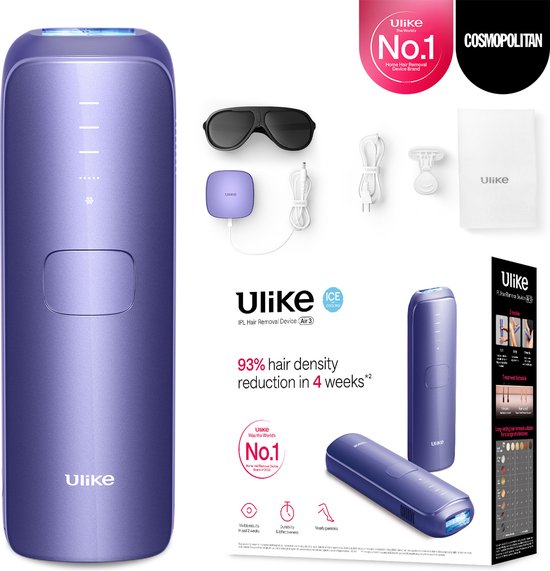 Ulike Air 3 - IPL Ontharingsapparaat - Paars - haarverwijdering - laserontharing - geavanceerd IPL-apparaat