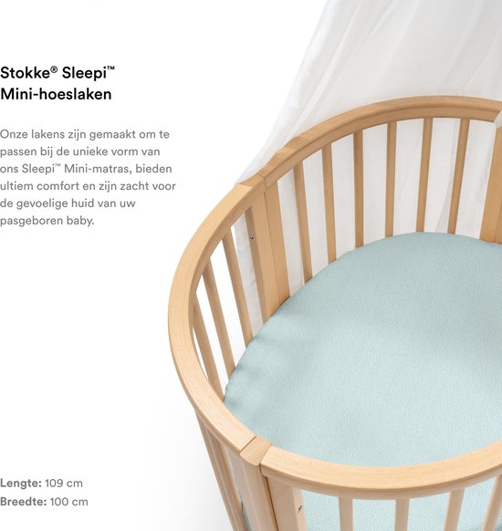 Stokke® Sleepi™ Mini Hoeslaken V3 - Dots Sage
