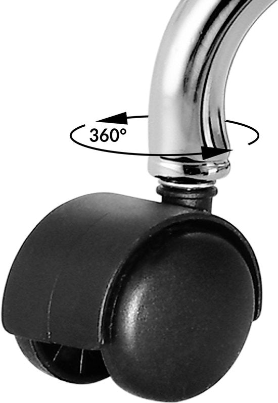 Rolkruk - Hoogte Verstelbaar 360°C Draaibaar - 51-65cm Zithoogte Wit