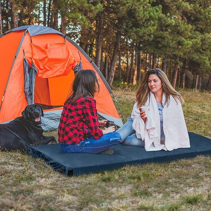 Coast campingmatras - opvouwbaar- slaapmat - waterdicht - reistas - 183 x 62,5 x 6,5 cm - blauw