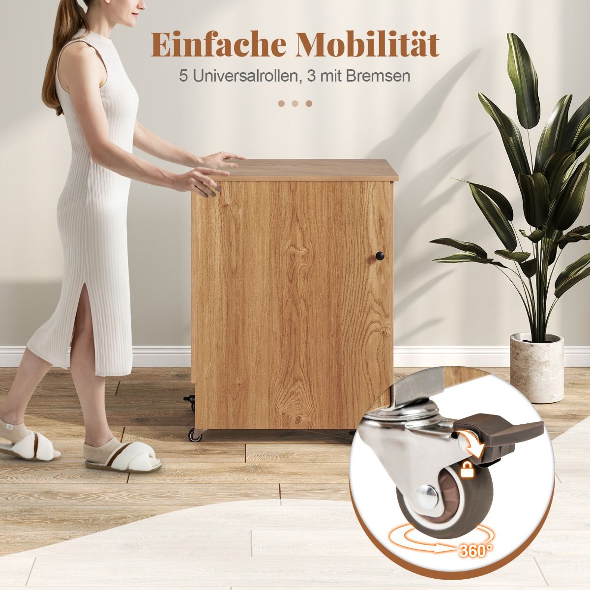 Coast Opvouwbare Naaikast - 2-in-1 met ladestation en opbergrekken - natuur