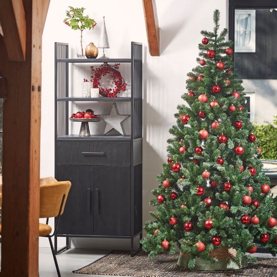Triumph Tree Tuscan Kunstkerstboom - Kerstversiering voor Binnen met Natuurlijke Vorm - Kunstboom met Kleurgecodeerde Insteekconstructie - H155 x Ø99 cm - Groen